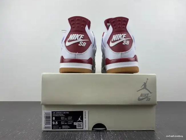 4 Retro DR5415-160 Jordan SB Pine Red 0601